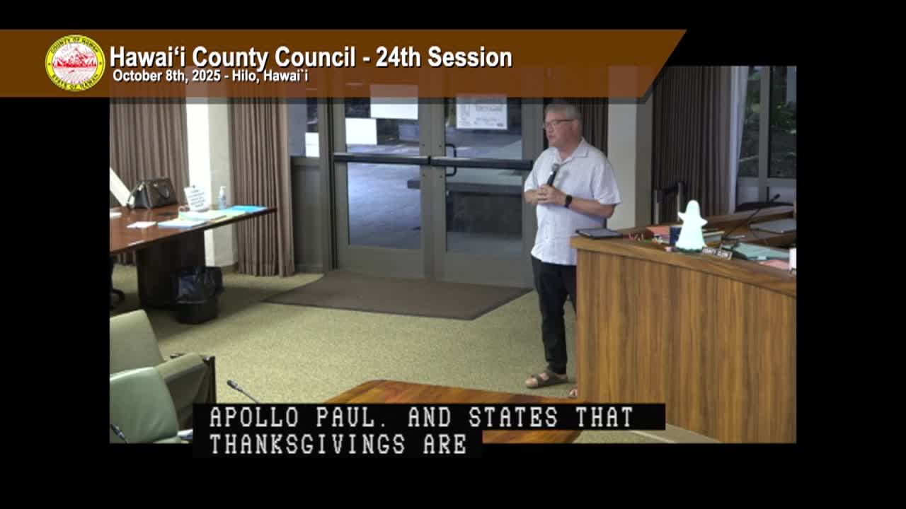 Hawaii County Council: 24th Session