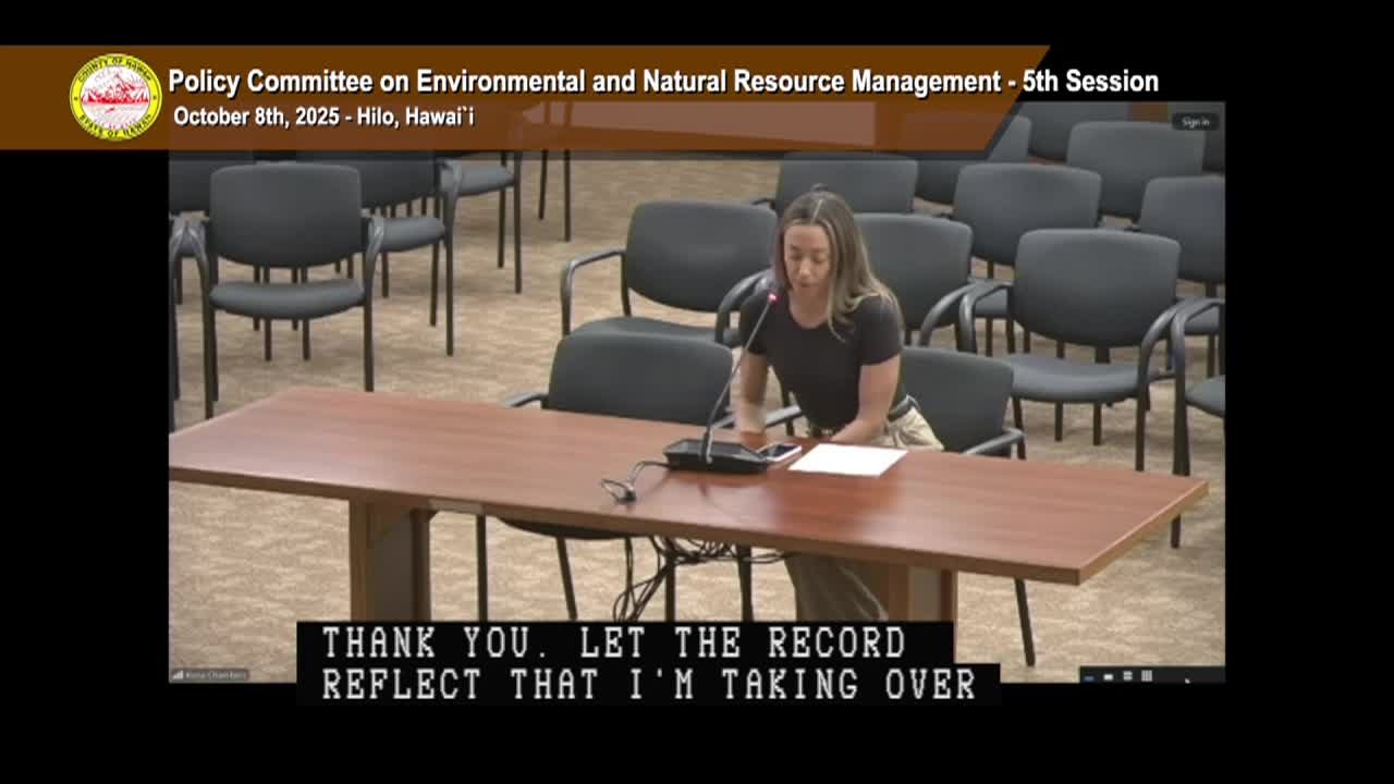 Environmental and Natural Resource Management: 5th Session